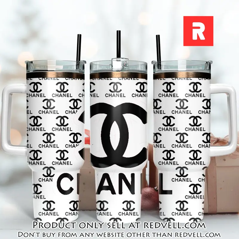 Black chanel logo 40oz stanley tumbler ktb1061 rv5405570